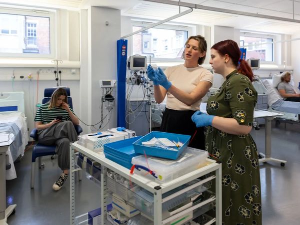 Nurses in a medical clinic lab