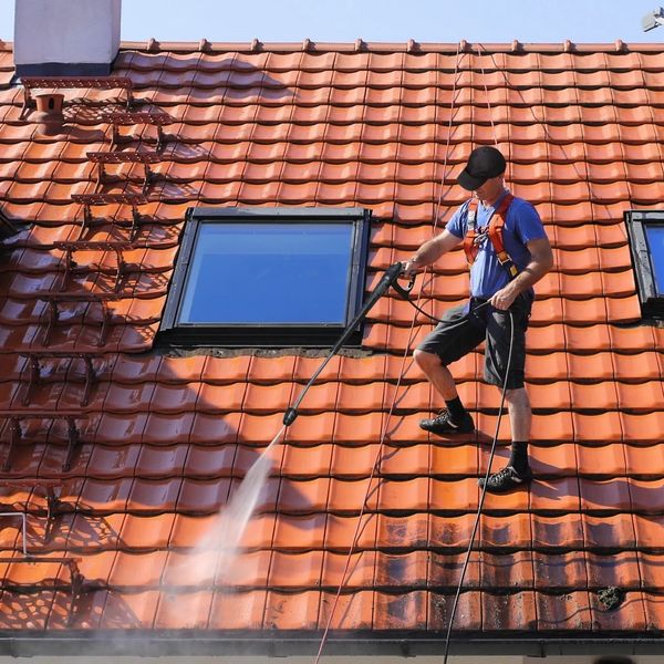 Pressure Washing Tile Roof