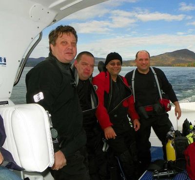 TDI deep dives with Bernie Chowdhury in Lake George, NY. aboard the Halfmoon Explorer.