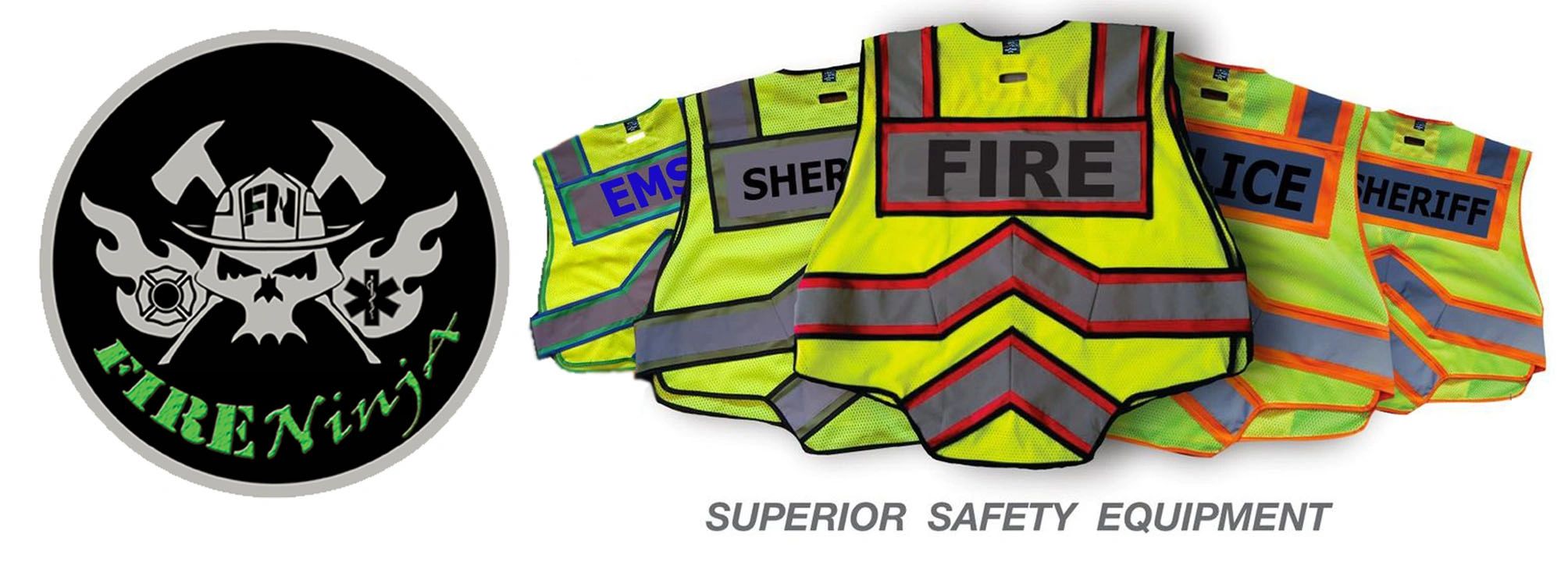 Fire Ninja Ultrabright Red-Fire Public Safety Vest