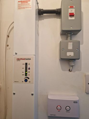 safe installation of heating system.