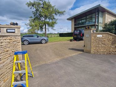Ambient and security lighting installation for driveway