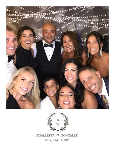Wedding party capturing moments with photo booth rentals near me in Westchester, NY.