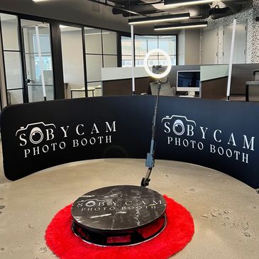360 photo booth setup in Westchester, designed to create video experiences for all events.