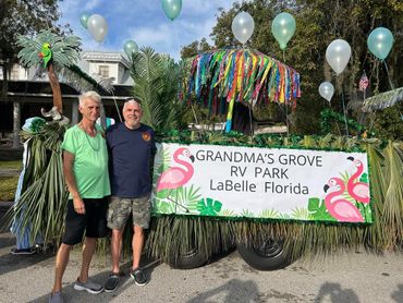 Float for Swamp Cabbage Festival