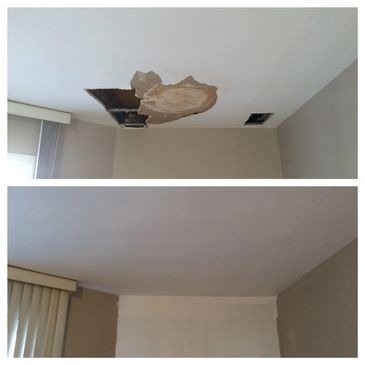 Staten Island drywall repair walls and ceilings repaired and painted. 