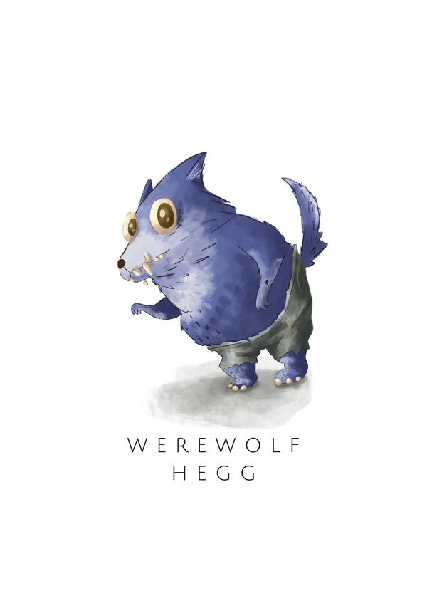 Wary the Werewolf Character Card - Heggs