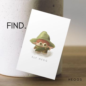 Found him! Sprout the Elf character card with the word Find