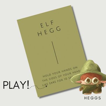 Heggs character card with Sprout the Elf and the word Play