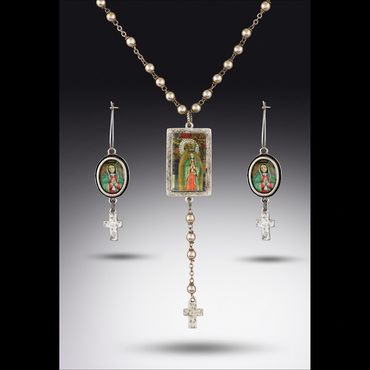 Our Lady of Guadalupe on
a vintage rosary chain
Jerome, Arizona
$125 Set