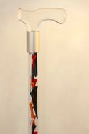 Walking cane with multi-color golf tees. Available in 29" through 36" length. 
