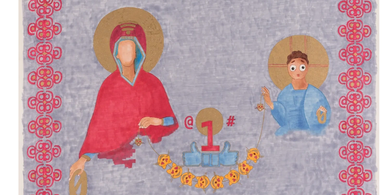 Icon with Mother and Child