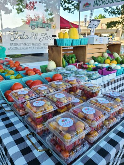 State 28 Farm in Canton, Texas attends the Rockwall Farmers Market. There we sell organic produce.
