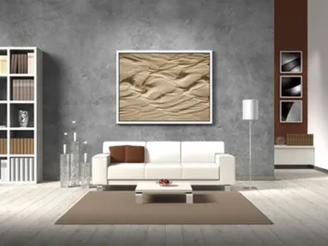 Modern living room with home decor accessories