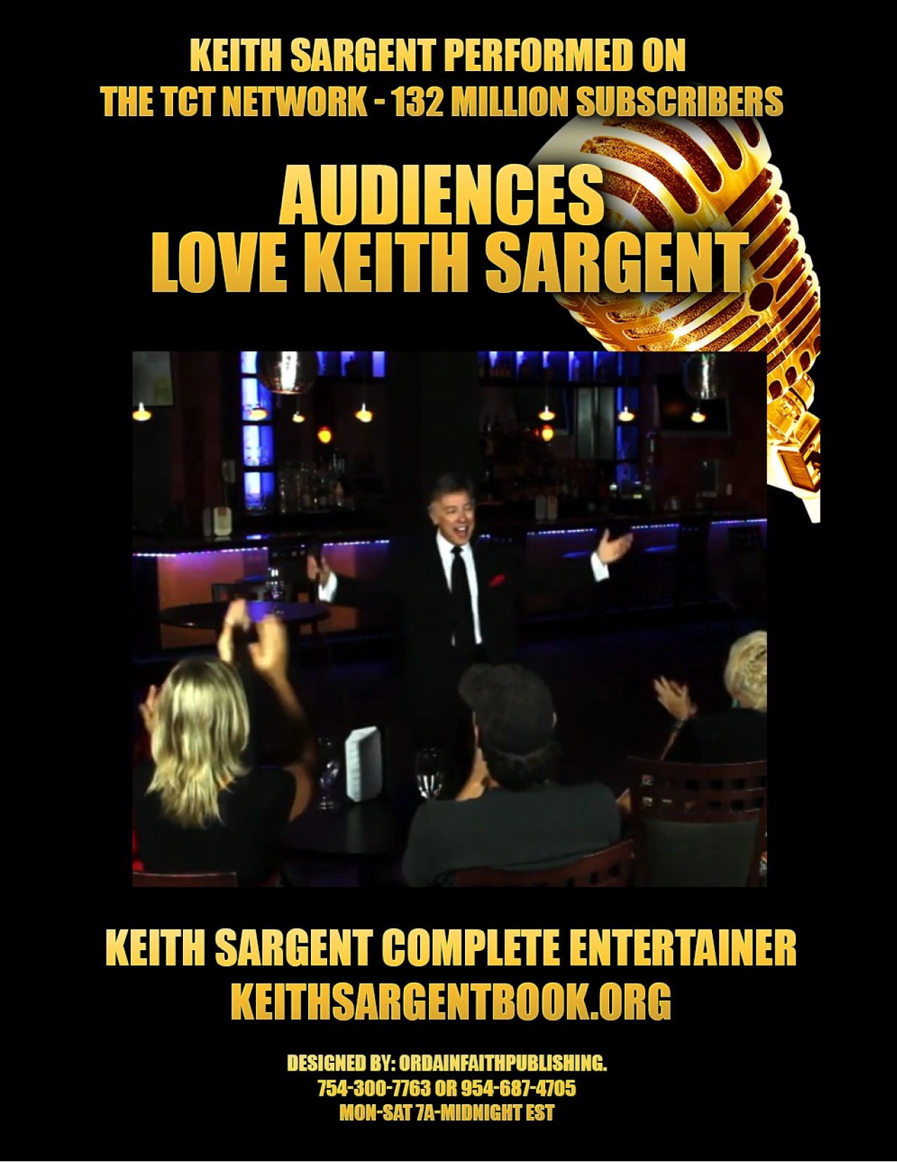 KEITH SARGENT MILITARY VETERAN SINGER ENTERTAINER PERFORMED FOR 132 MILLION SUBSCRIBERS TCTNETWORK