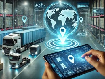 Digital tracking of trucks in a warehouse using a tablet interface.