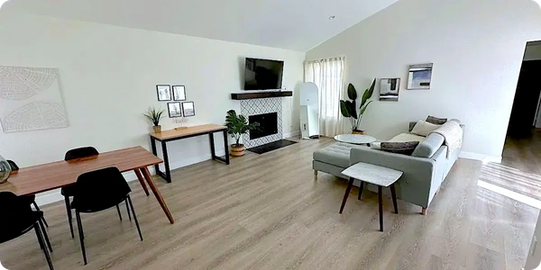 Living room at Poppy Meadow vacation rental in Santa Clarita California