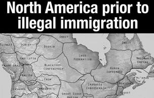 This map shows North America prior to illegal immigration by displaying the many American Indian nat
