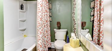 The new bathroom designed by Chef Marti featuring a bump-out LUX tub, the most expensive toilet, ...