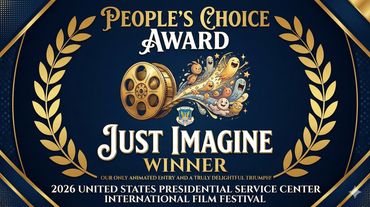 The 2026 USPSC International Film Festival graphic is in gold and blue for winners.