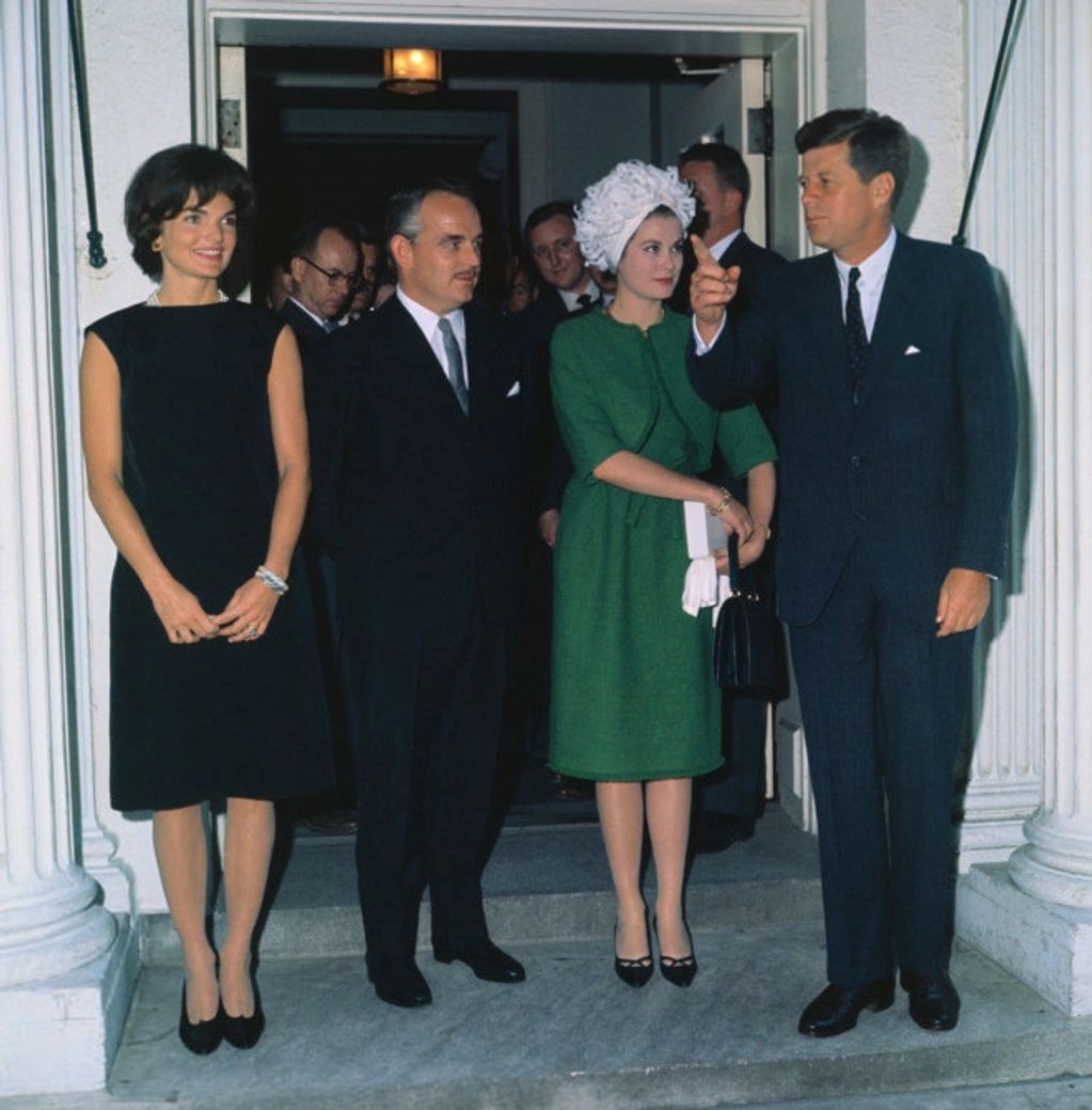 The Kennedys and Raniers at the White House.
