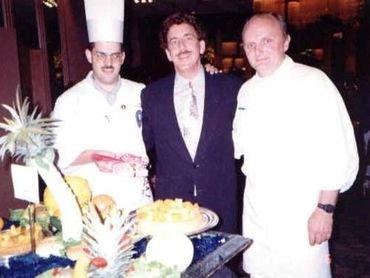 Chef Marti Mongiello, Doctor Dean Ornish, and Chef Jean-Marc Fullsack.