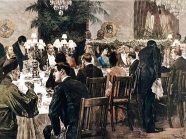 An 1800's White House dinner.