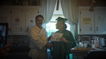 Each student receives a graduation certificate with gold foil seal and serial number.