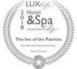 The 2018 logo from the LUX Magazine of London Awards for Hotel and Spa category - best of North Caro