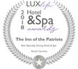 The 2018 logo from the LUX Magazine of London Awards for Hotel and Spa category - best of North Caro