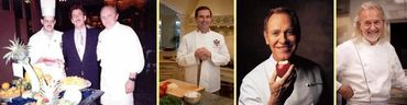 A collage of chefs pictured with Doctor Dean Ornish.