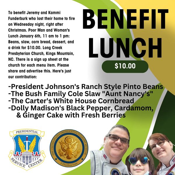 A photograph of Marti, Rania Barry, and Stormy Mongiello with some Benefit Lunch information.