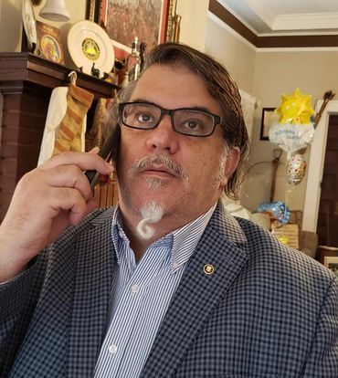 Marti Mongiello talking on the phone.