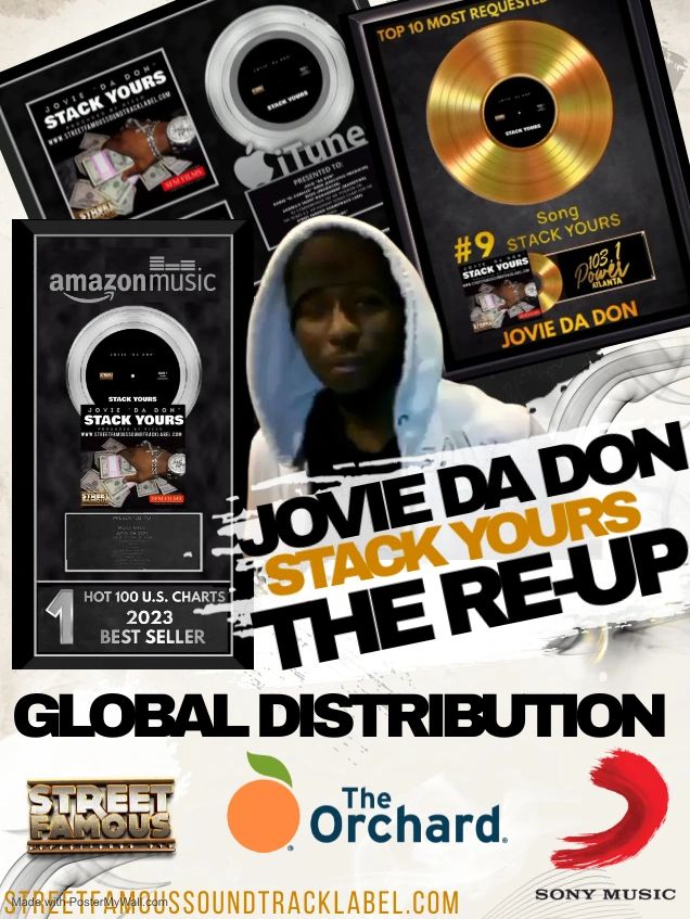 JOVIE DA DON MULTIPLE CHART TOPPING PLAQUES