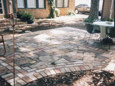 Custom Masonry Walkways Stepping Stones Gwinn Estate Dallas, TX