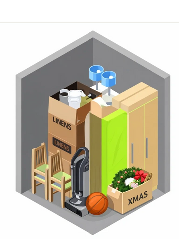 5 x 5 Unit
Ideal for boxes, seasonal items, small furniture, or the contents of a walk-in close