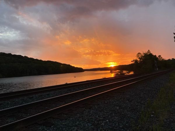 Sunset on the Mohawk River in Amsterdam