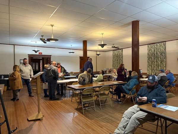 Village of Newport Community Meeting about the demolition of the school.
