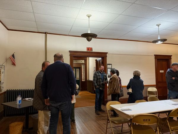 Community members talking