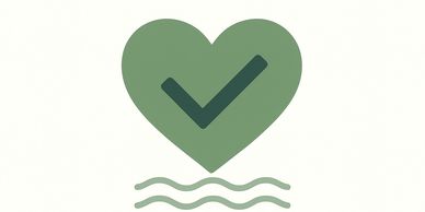 Heart shape with checkmark