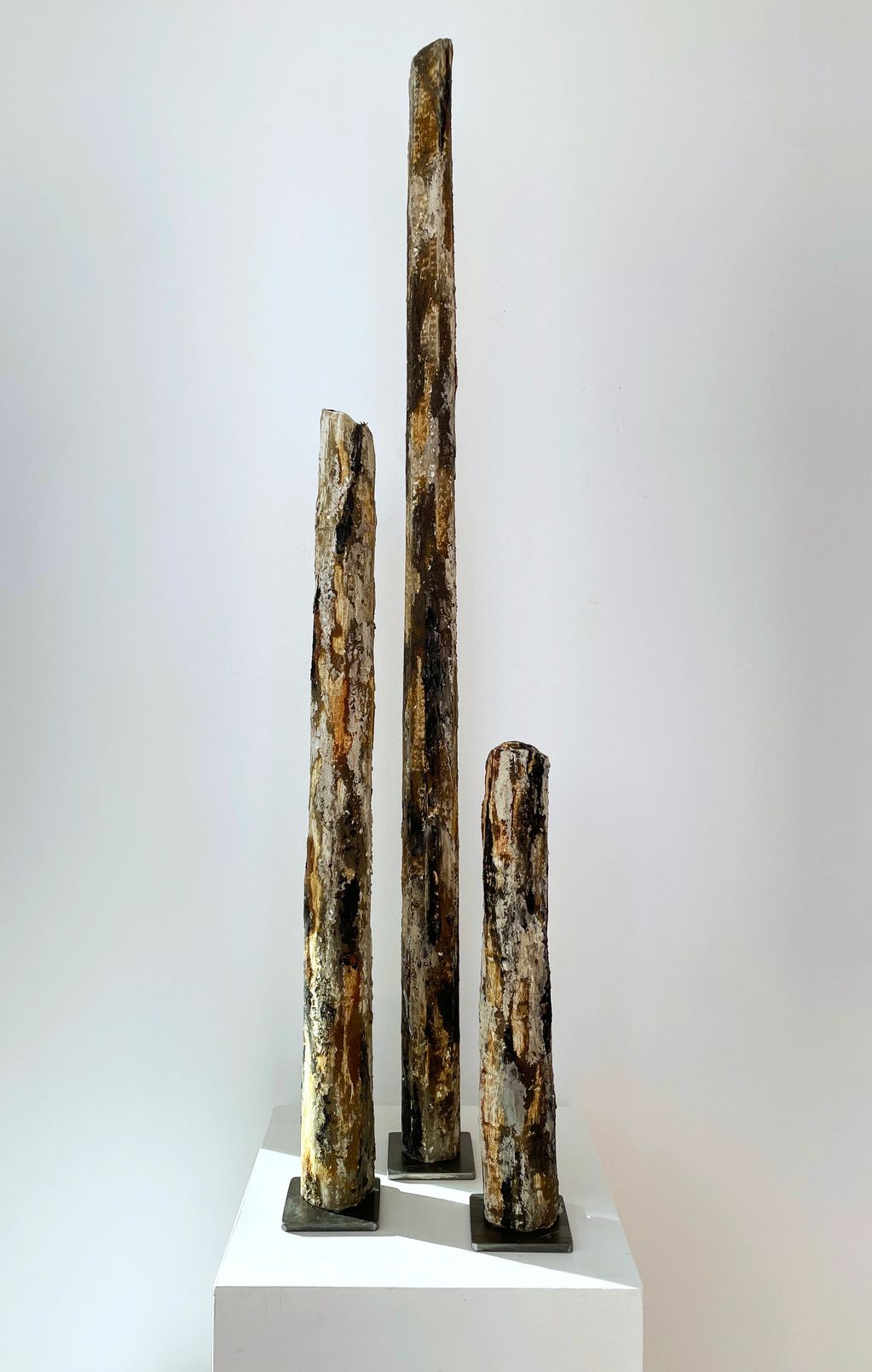 nature Sculpture, Sustainability, oil painting on cardboard