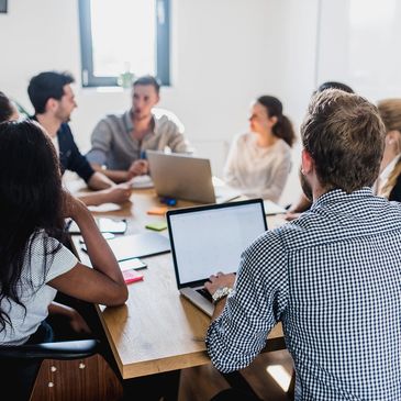 A group of people at a planning meeting