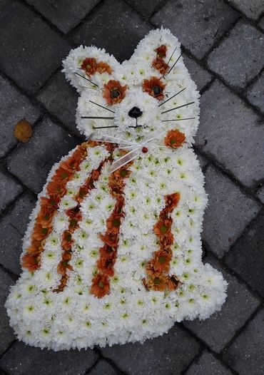 Cat made with flowers for fleuradamo york