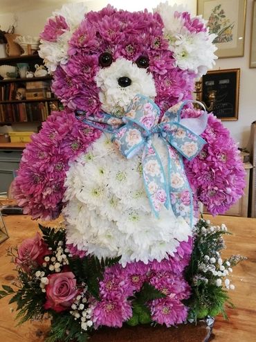 Teddy bear funeral flowers york. 