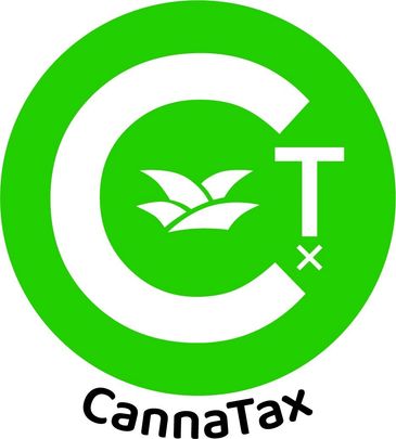 Green circular logo with 'C T' and 'CannaTax' text.
