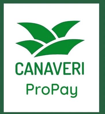 Green Canaveri ProPay logo with stylized leaf design.