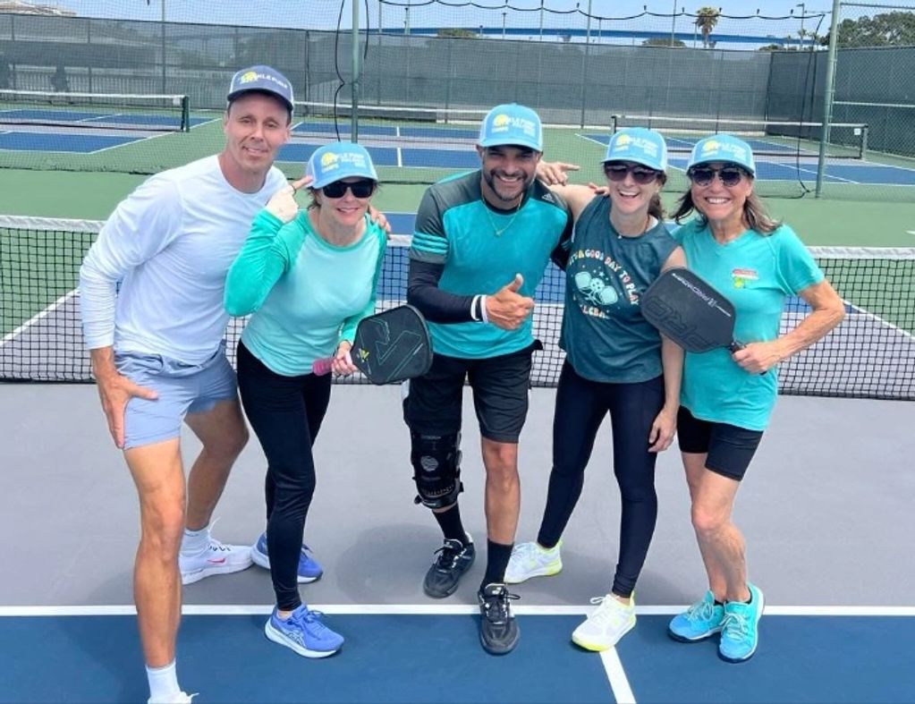 Picklepump is instructive, drill centered pickleball class that includes a dynamic warm up with band