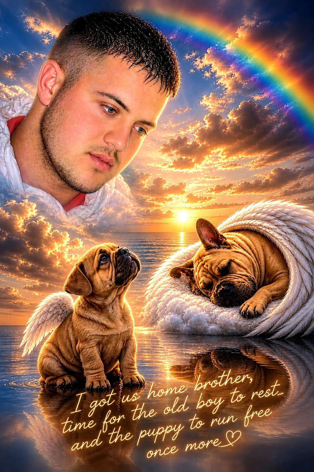 Winston Fabio-Brad 4~9~2026
Home with his pack over thebRainbow Bridge 🌈
