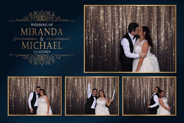 Miranda and Michael's joyful wedding photo collage on 11/15/2024.