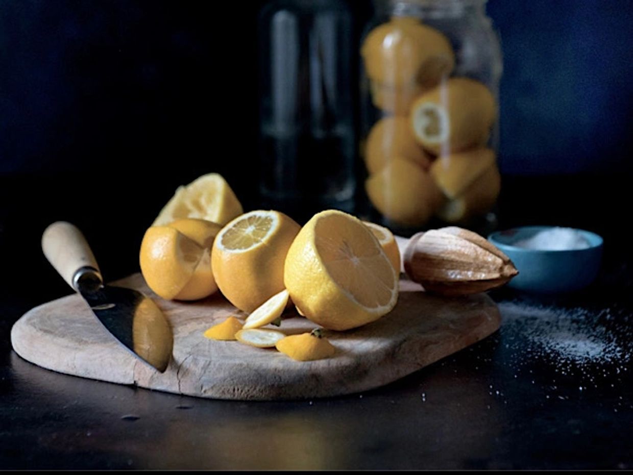 Preserved lemons in salt from Theresa Carle-Sanders and Outlander Kitchen